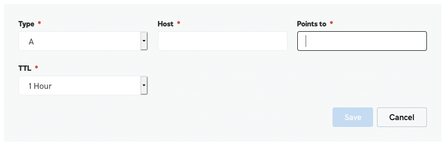 DNS setting for a ticket shop subdomain