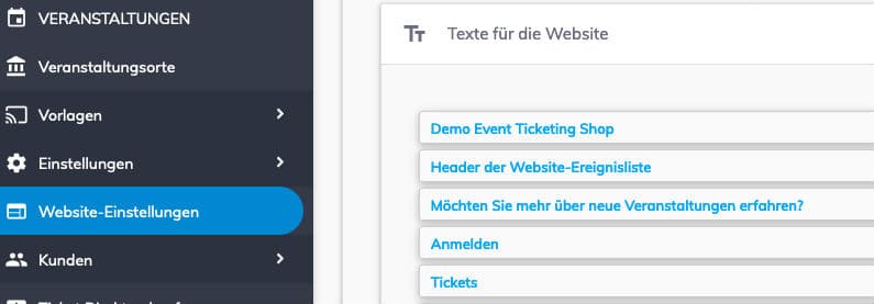 TicketTool event website with ticket sales